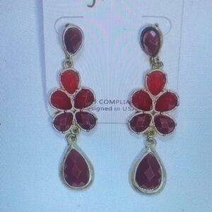 Elegant Red Drop Earrings